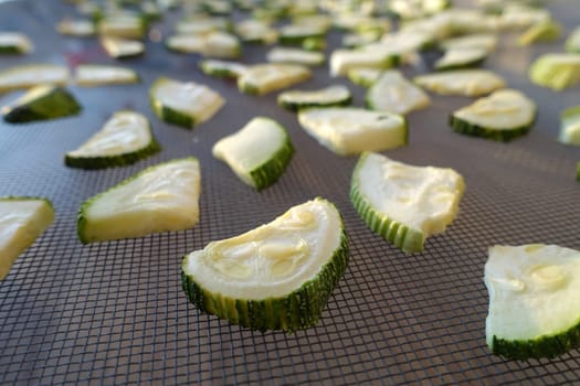 drying zucchini, drying vegetables in the sun, dried zucchini, drying sliced zucchini,