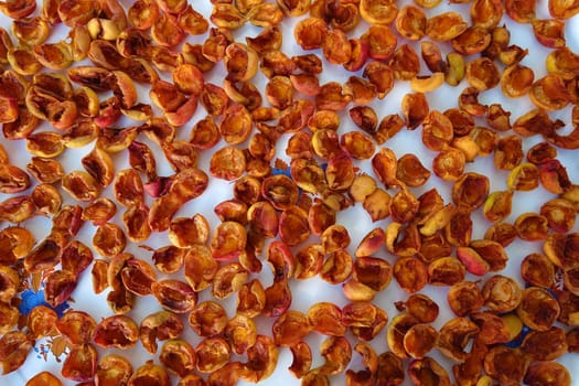 homemade apricot drying process, fruit drying process in summer, drying fruit in the sun,