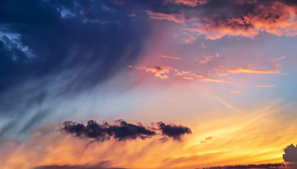 A beautiful shot of colorful clouds during the sunset - perfect for a dreamy natural concept