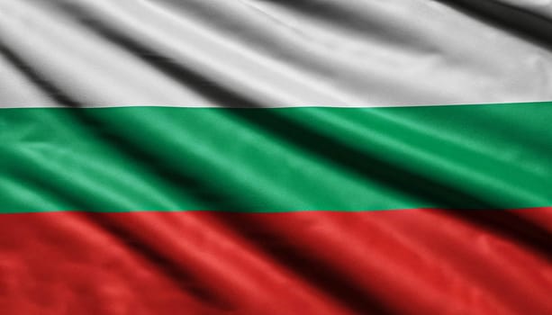 Realistic Bulgaria waving flag, high quality 3d rendering