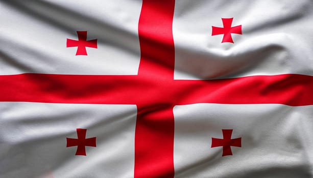 Georgia red and white flag background