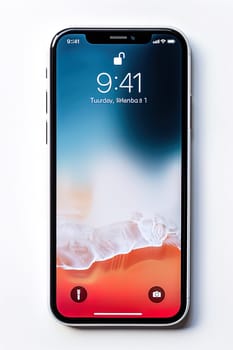 A modern smartphone on a light background. High quality photo