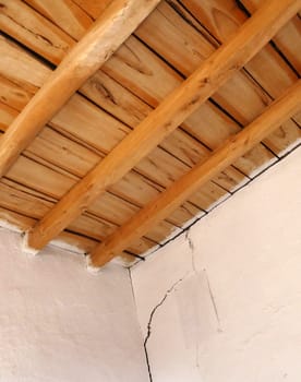 classic old house ceiling, wooden house ceiling, village type house ceiling,