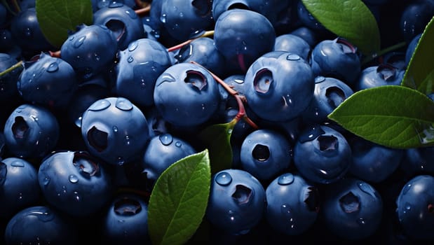 Blueberry background. Blue, juicy blueberries, fruit. High quality illustration