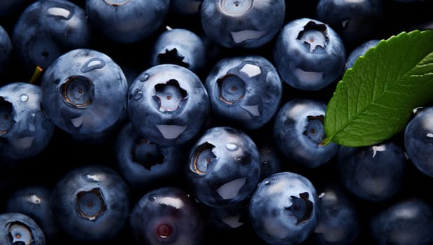 Blueberry background. Blue, juicy blueberries, fruit. High quality illustration