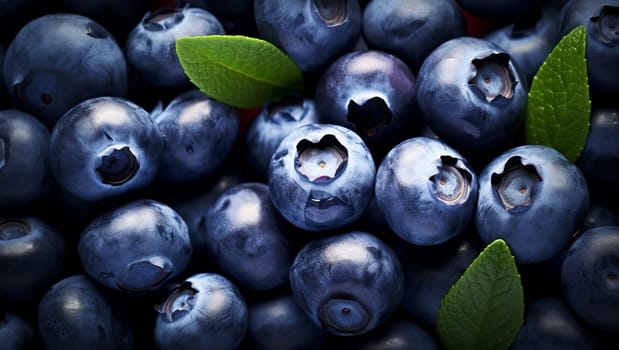 Blueberry background. Blue, juicy blueberries, fruit. High quality illustration