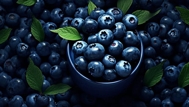 Blueberry background. Blue, juicy blueberries, fruit. High quality illustration