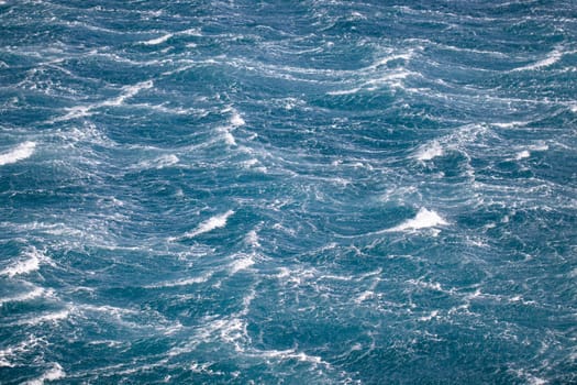 View to a strong stormy sea during strong wind, nature concept