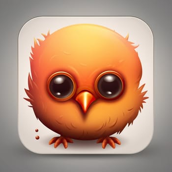 Cute little bird, ios style icon - Generative AI, AI generated