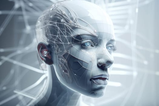 Artificial intelligence - thinking machine and technology concept - Generative AI