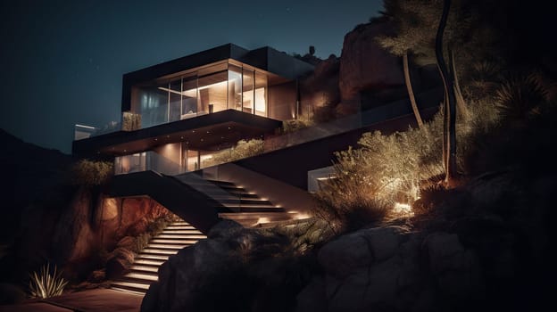 Modern Villa - Generative AI, AI generated