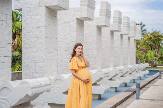 A strong and resilient woman over 40 embraces the beauty of childbirth in Mexico, celebrating the journey of motherhood with cultural richness.