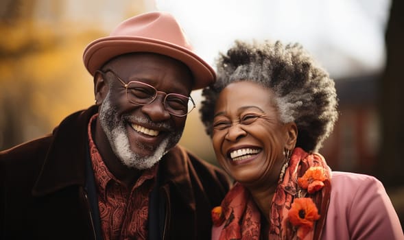 African American senior couple embracing.Happy senior african american couple embracing each other in there home. Retirement lifestyle concept. Elderly black couple in love beauty