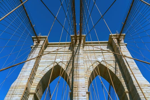 Brooklyn bridge, cityscape of New York City in the United States of America 