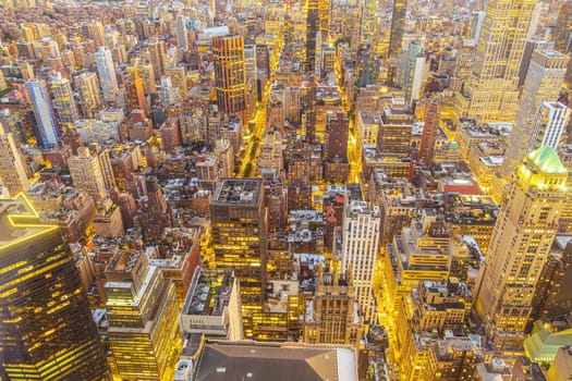 Manhattan's skyline, cityscape of New York City in the United State of America 