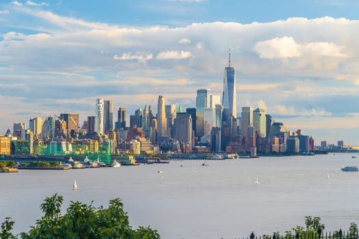 Manhattan's skyline, cityscape of New York City in the United State of America 