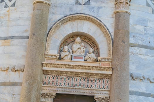 Details of Pisa Cathedral and the Leaning Tower in Pisa, Italy