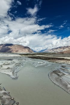 Landscape of Nubra Valley in Himalayas. Nubra valley, Ladakh, India