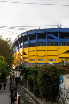 Buenos Aires, Argentina : 2023 May 29 : Boca Juniors Stadium in the Barrio de La Boca, Caminito Tourist Zone in Buenos Aires Capital of the Argentine Republic in 2023.