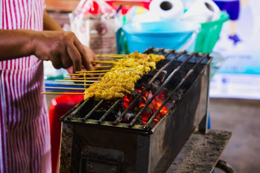 Satay Pork Grilled on the stove