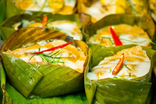 steamed fish with curry paste is another popular Thai dish
