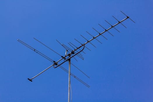 Old TV antenna located at home