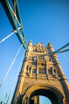 Tower Bridge in London on a beautiful sunny day