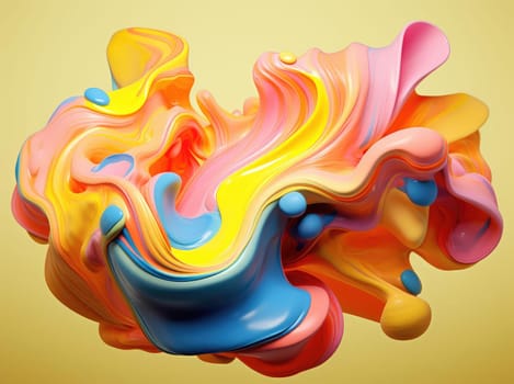 Beautiful background of splashes of multi-colored paint