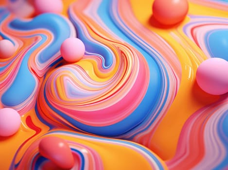 Beautiful background of splashes of multi-colored paint