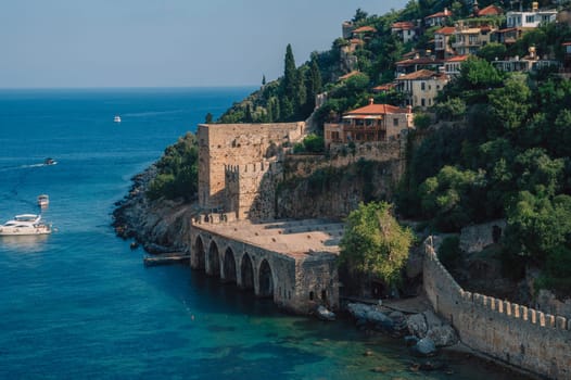 Alanya city, Turkey, view from red tower (kizil kule)