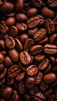 Texture of raw coffee beans close up. High quality photo