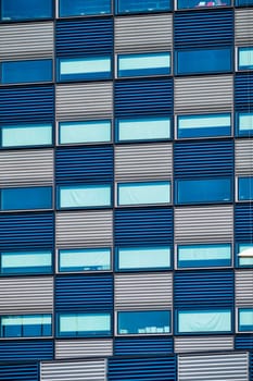 Rotterdam, Netherlands - May 14, 2017: Mainport Rotterdam Institute building known for original design facade close up
