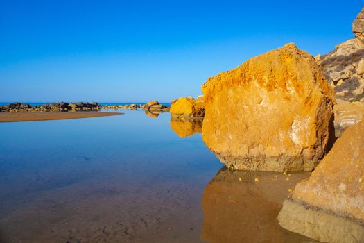 Beach of Capo Rossello in Realmonte, Agrigento. Sicily