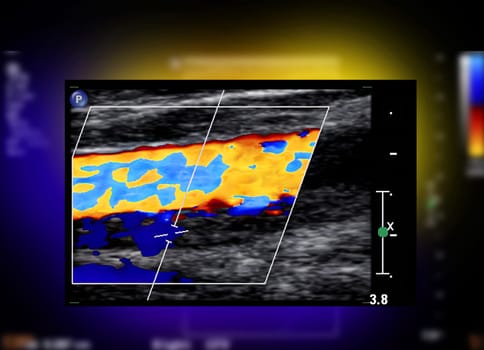 A carotid artery Doppler ultrasound is a diagnostic test used to check the arteries in the neck for diagnosis  any blockage in the veins by a blood clot or “thrombus” formation.