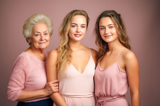Generation, adult mother, daughter and grandmother. High quality photo