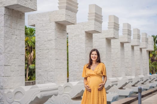 A strong and resilient woman over 40 embraces the beauty of childbirth in Mexico, celebrating the journey of motherhood with cultural richness.