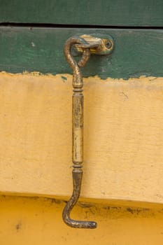 hook old brass window Used to attach doors or windows