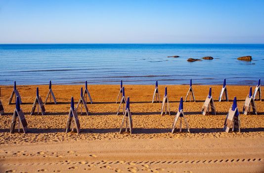 Beach of Capo Rossello in Realmonte, Agrigento. Sicily