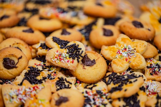 A variety of confectionery, baked or cookie cutters baked for Christmas as a treat