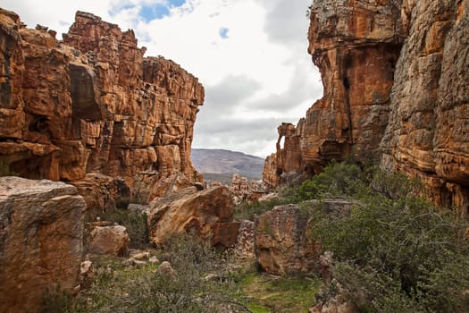 Interesting rock formations at Truitjieskraal in the Cederberg Wilderniss Area, Western Cape, South Africa