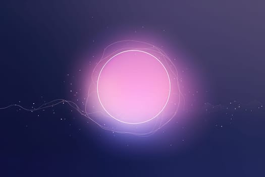 Futuristic technology background, Circle Geometric. Generative AI.