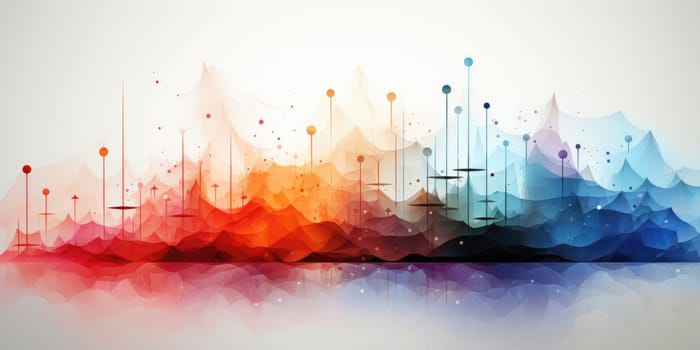 Abstract watercolor paint background illustration web design. Generative ai.