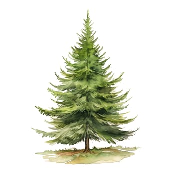 Watercolor Christmas tree Sublimation. AI generated.