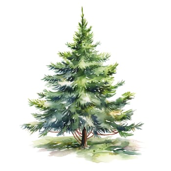 Watercolor Christmas tree Sublimation. AI generated.