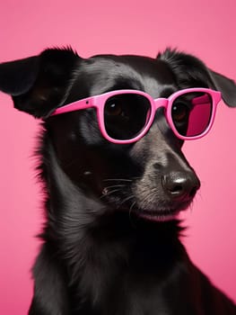 Domestic dog mammal portrait canino doggy canine puppy breed animal funny glasses sunglasses goggles pet adorable fun cute background purebred tongue