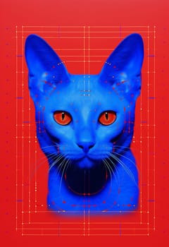 Design animals print drawing kitten cute graphic abstract illustration face pattern art domestic background mammal retro cartoon head cat portrait pet feline