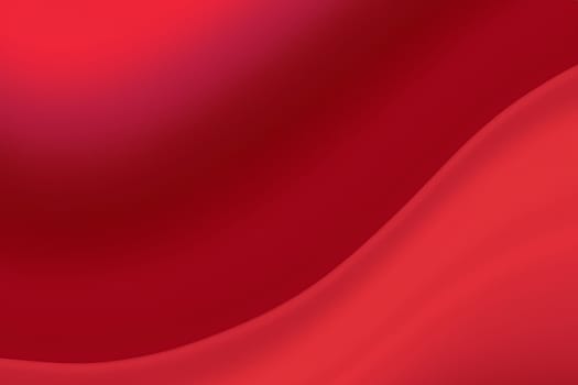 red gradient waves like silk as background with copy space for text