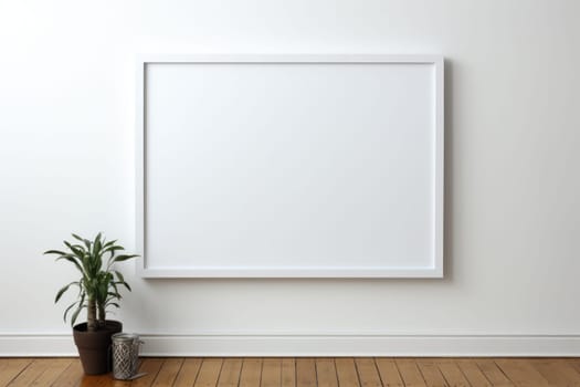 Picture frame blank screen for advertising. Generative AI.