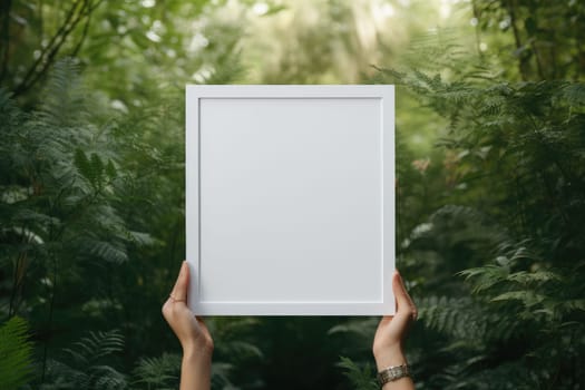 Picture frame blank screen for advertising. Generative AI.