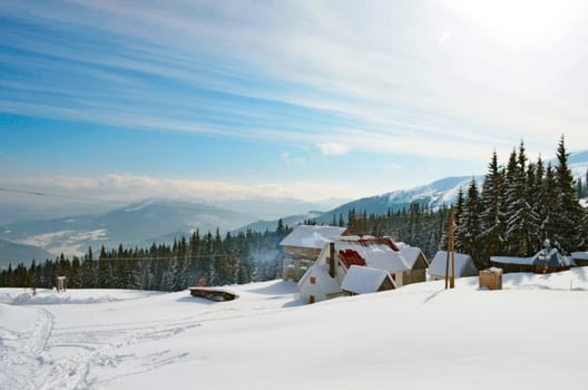 Slope on the skiing resort